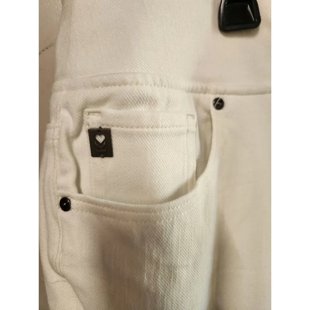 Belle by Kim Gravel Believe In Your Own Beauty White Jeans Zipper Ankle Size 20W
